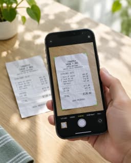 Foto de un ticket tomada con el celular